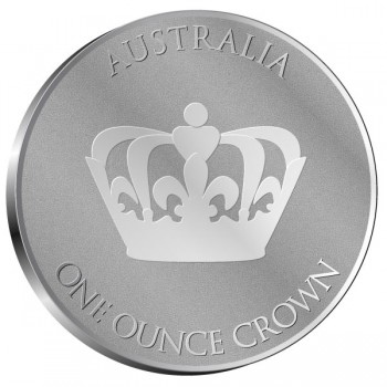 1 oz Fine Silver Crown Minted Bullion Round – Frosted