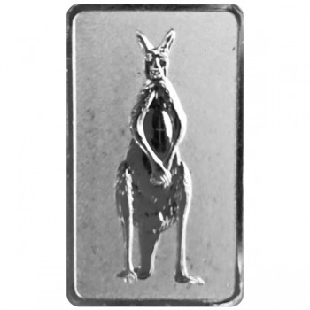 1 oz Fine Silver Kangaroo Minted Bullion Rectangle – Frosted