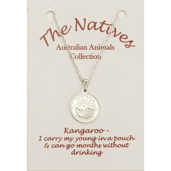 Sterling Silver Native Kangaroo Pendant