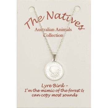 Sterling Silver Native Lyrebird Pendant
